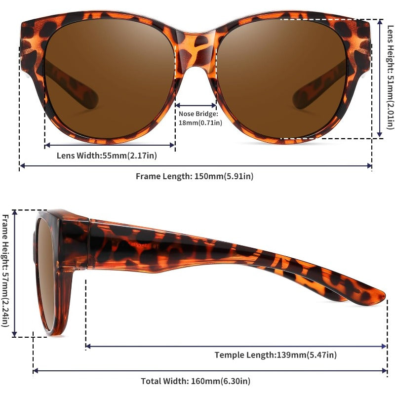 Over Glasses Sun Shades