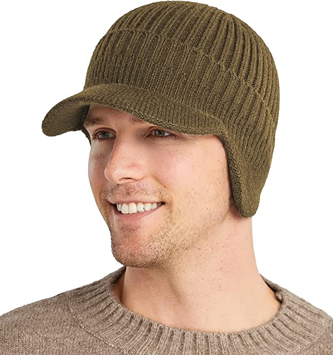 2 in 1 Elastic Warm Ear Protection Knitted Hat