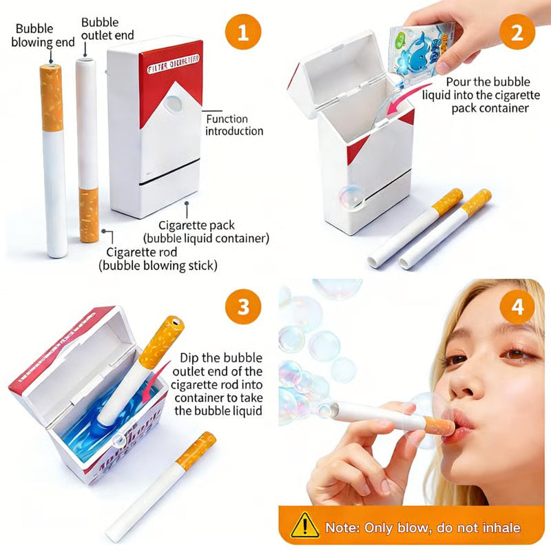 Bubble Blowing Cigarette Box