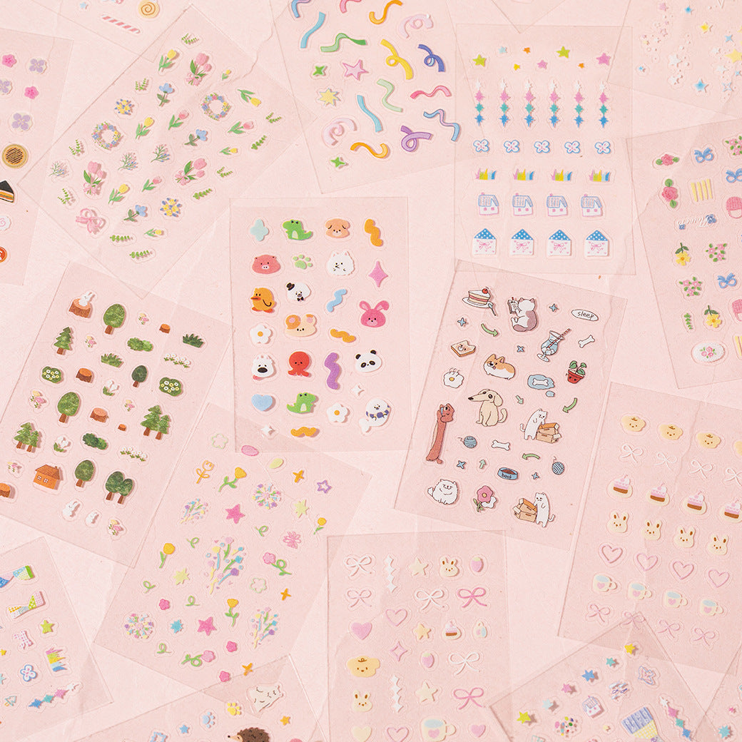 Self-Adhesive Cute Bean Stickers