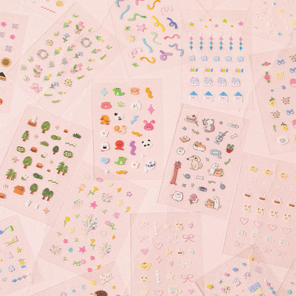 Self-Adhesive Cute Bean Stickers