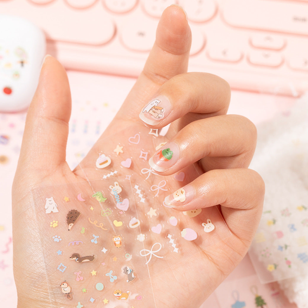 Self-Adhesive Cute Bean Stickers