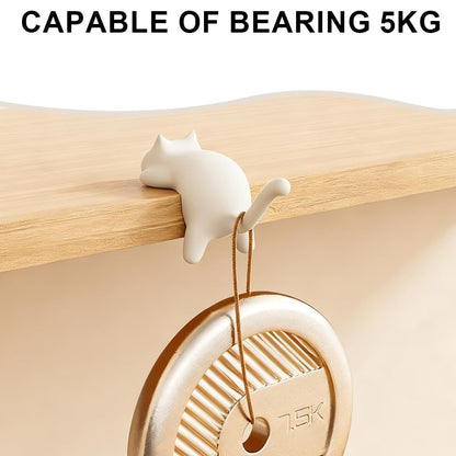 Cute Cat Desk Hook – Self Adhesive Table Side Hanger for Bags
