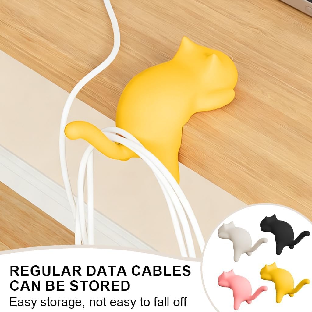 Cute Cat Desk Hook – Self Adhesive Table Side Hanger for Bags