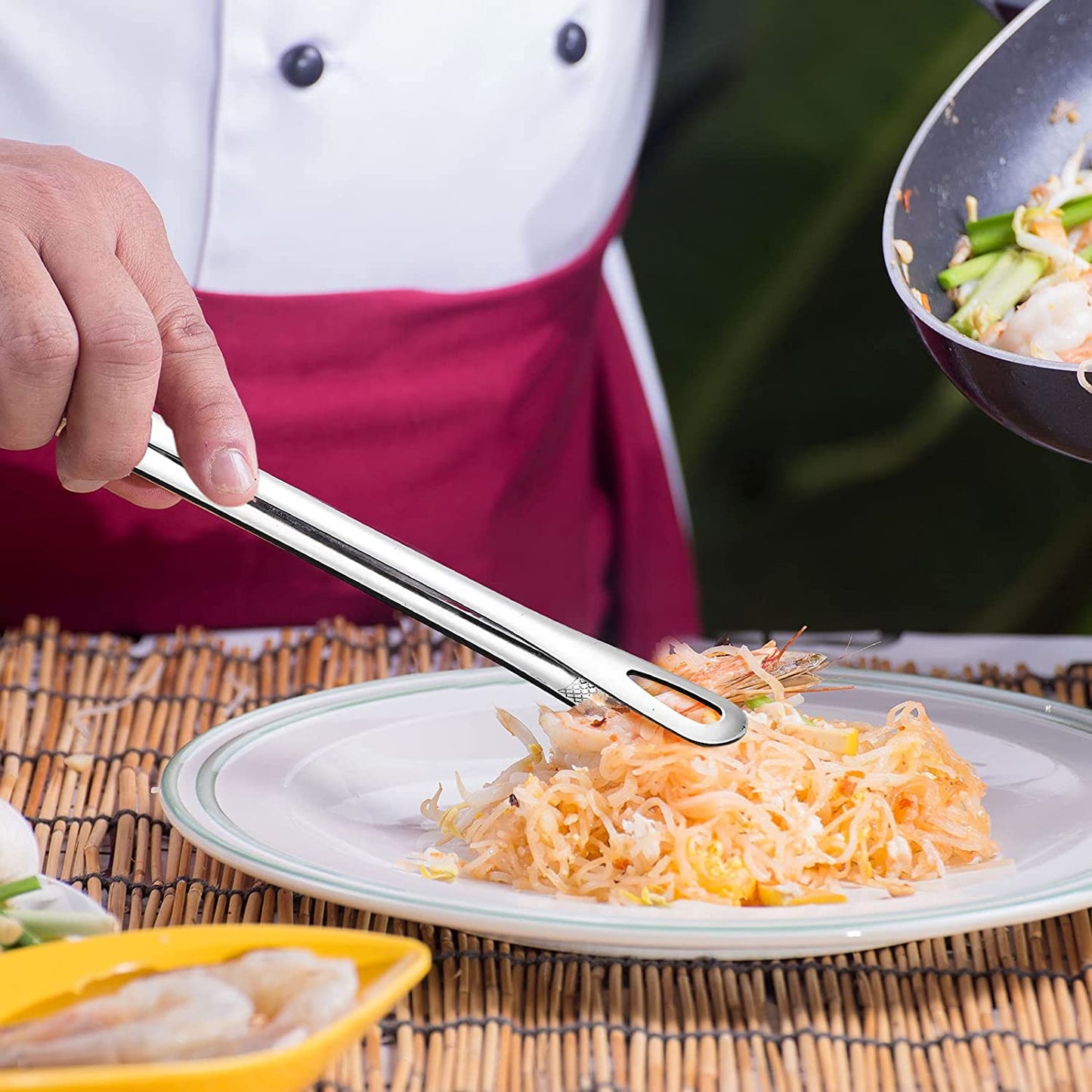 Stainless Steel Grill Tongs ( 5 Years Life )