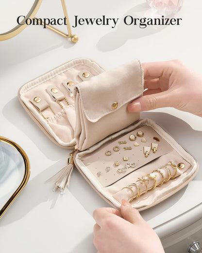 ✨Elegant Travel Jewelry Organizer Pouch with Detachable Compartments