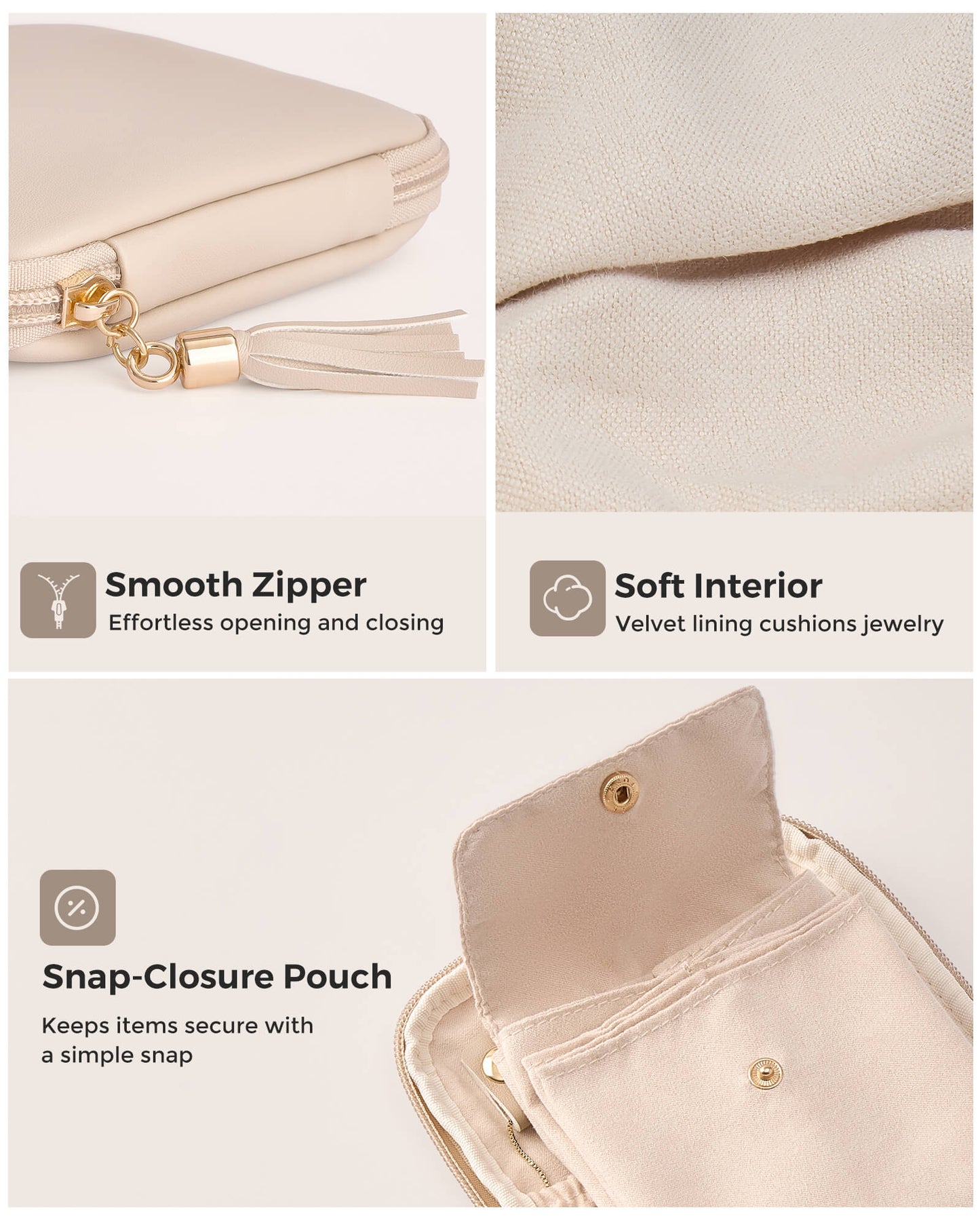 ✨Elegant Travel Jewelry Organizer Pouch with Detachable Compartments