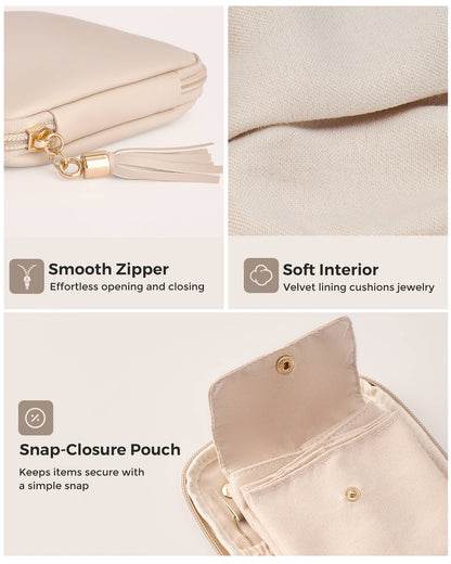✨Elegant Travel Jewelry Organizer Pouch with Detachable Compartments