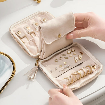 ✨Elegant Travel Jewelry Organizer Pouch with Detachable Compartments