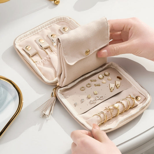 ✨Elegant Travel Jewelry Organizer Pouch with Detachable Compartments