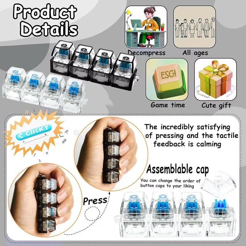 Mechanical Click Board Keychain