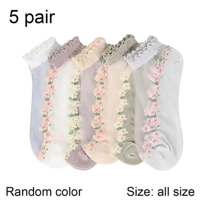 Floral Lace Ankle Socks