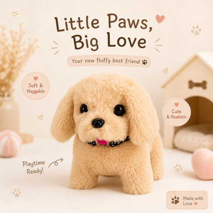 Soft Plush Puppy That Walks and Barks