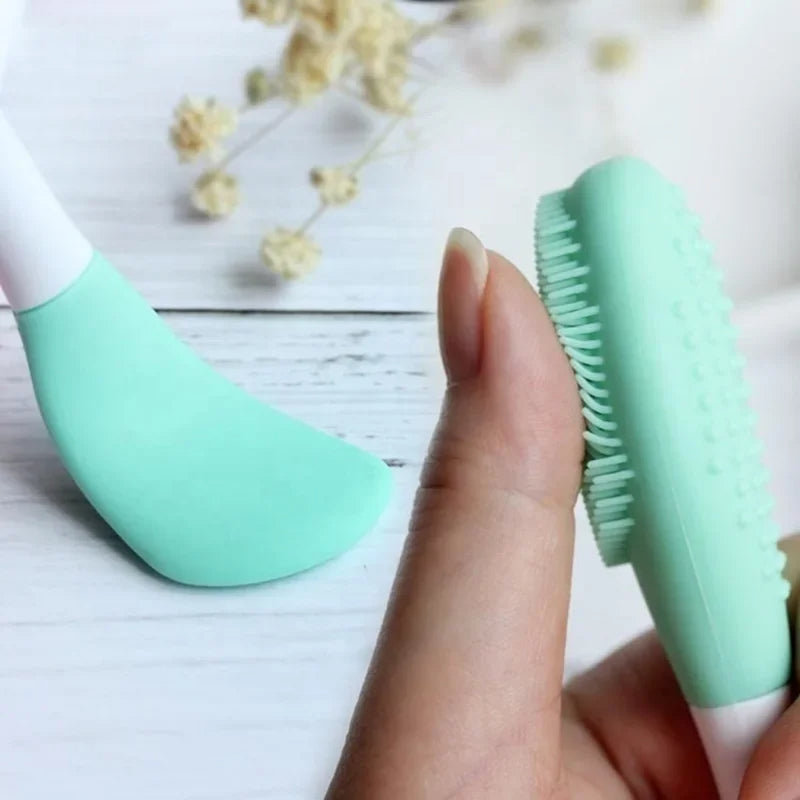 Double Head Silicone Facial Mask Brush