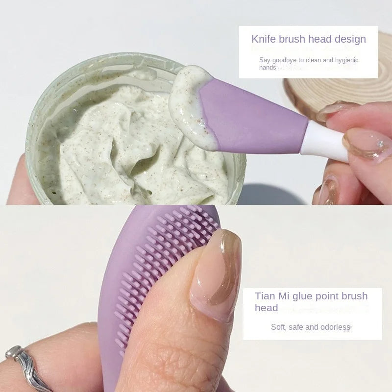 Double Head Silicone Facial Mask Brush