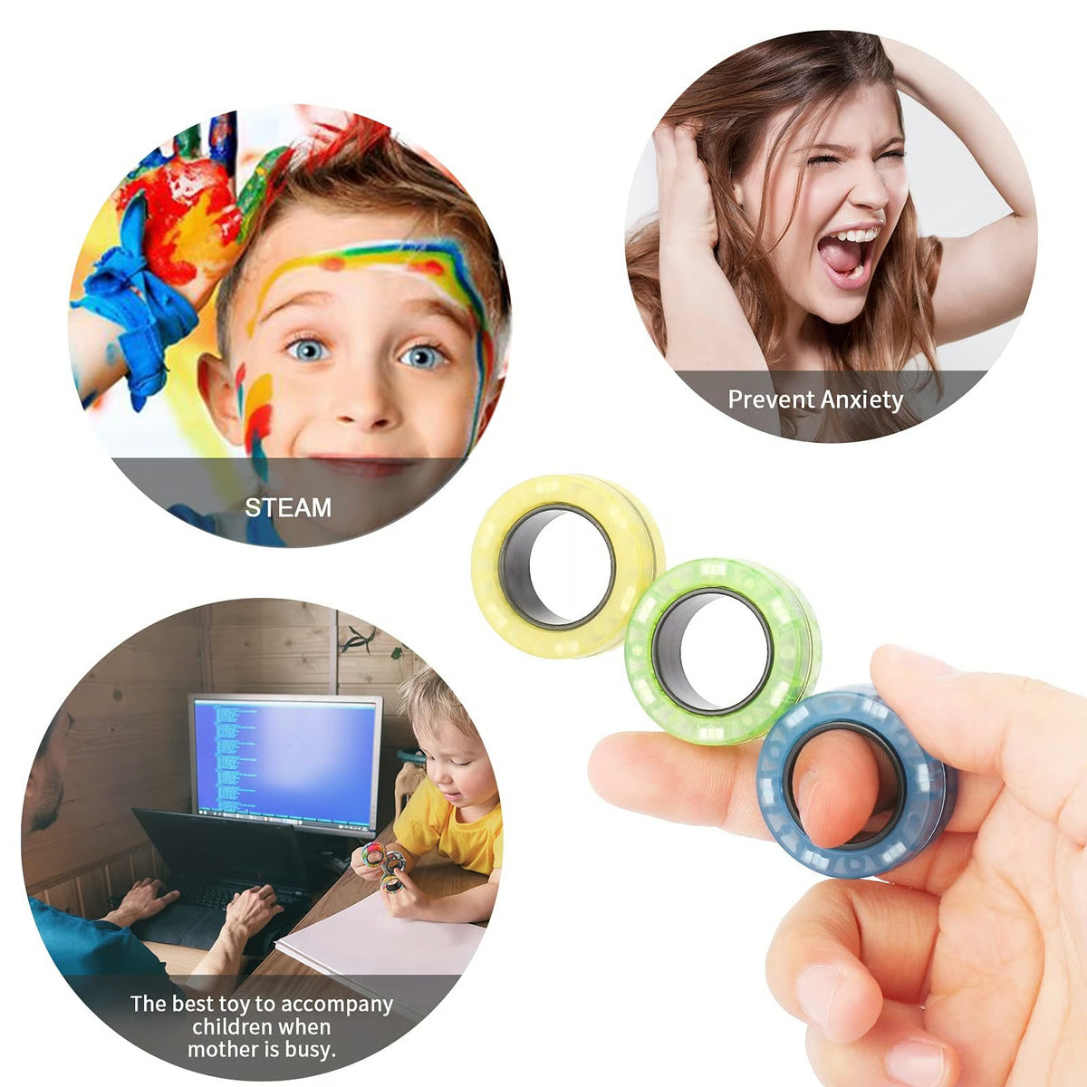 Magnetic Fidget Rings