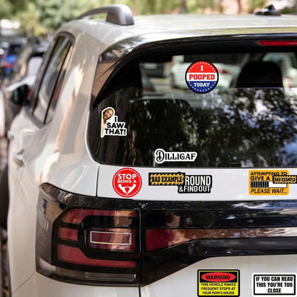 Funny Saying Sticker Pack - Snarky, Sarcastic Humor Vinyl Waterproof Meme Stickers