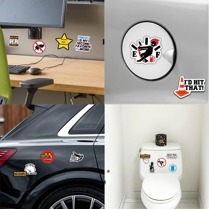 Funny Saying Sticker Pack - Snarky, Sarcastic Humor Vinyl Waterproof Meme Stickers