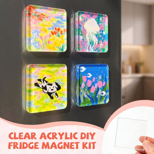 DIY Refrigerator Magnets made of Clear Acrylic