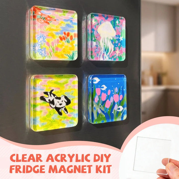 DIY Refrigerator Magnets made of Clear Acrylic