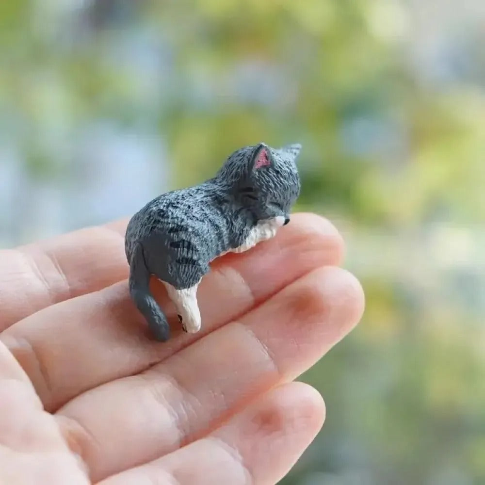 Mini Cat Desk Figurines - Set of 5 Cute Cartoon Kitty Companions