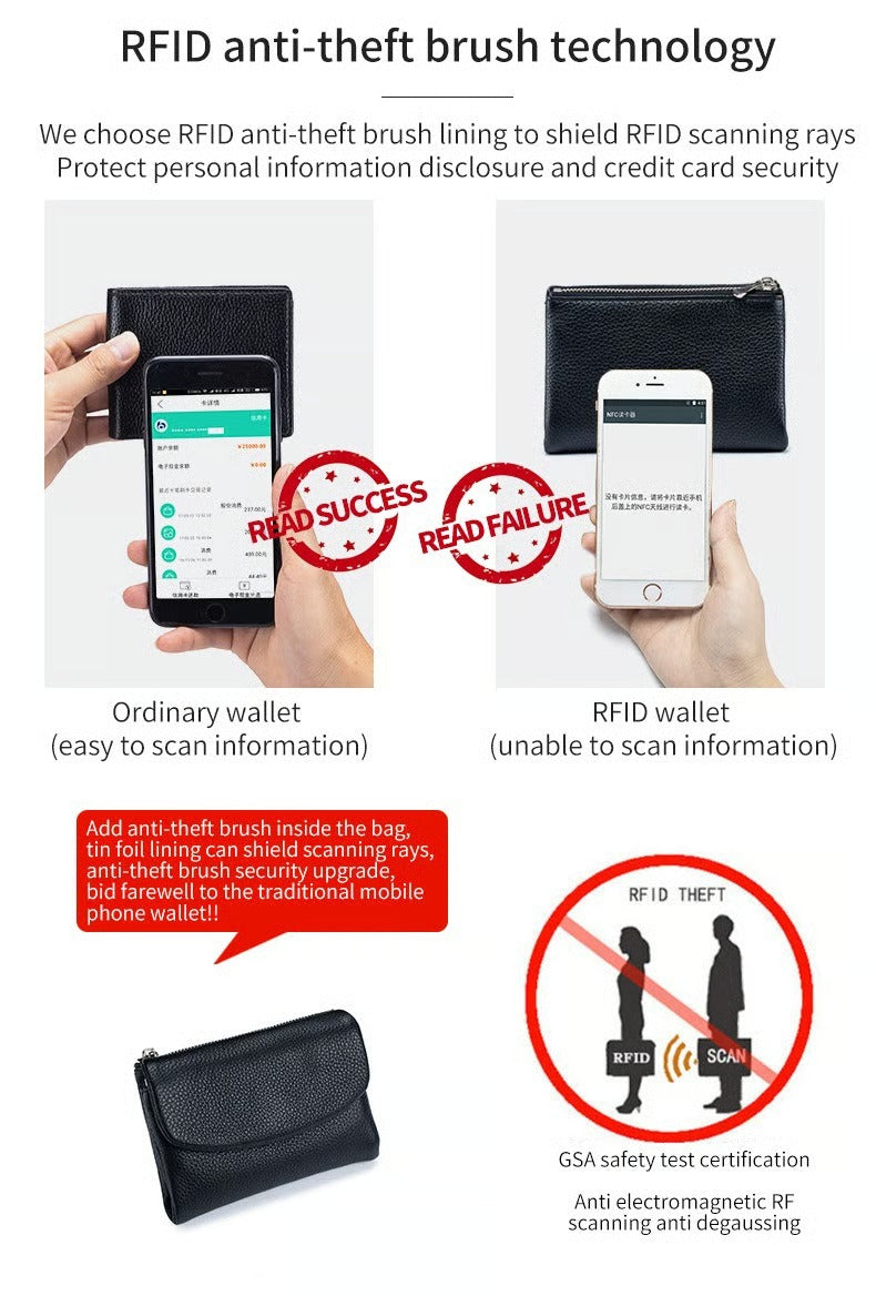 Unisex Pebble Leather Wallet
