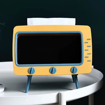 TV Style Phone Holder Tissue Box
