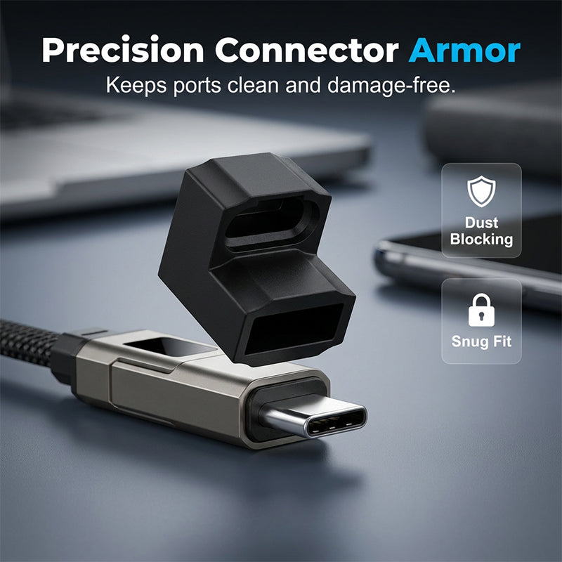 🔌 4-in-1 Charging Cable with Digital Display & Keychain – Fast-Charging