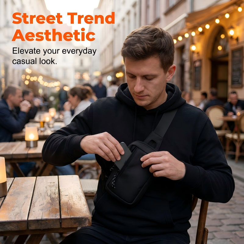 Urban Commuter Sling Bag for Men – Minimalist, Water-Resistant, Lightweight ✨